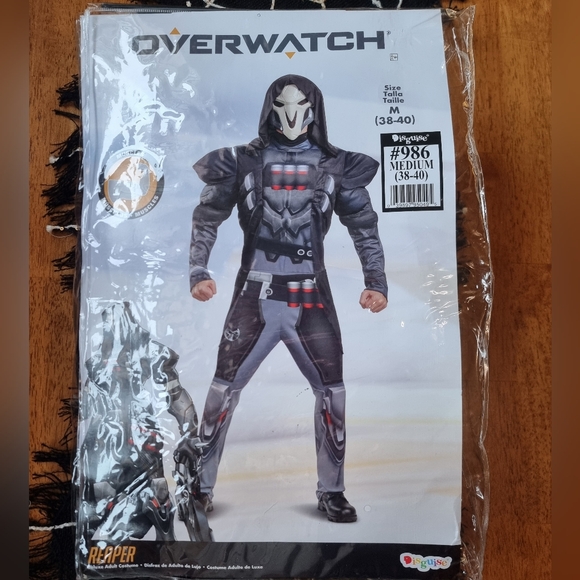 🆕️ Overwatch - Reaper Deluxe Adult Costume Medium (38-40) - Picture 2 of 8